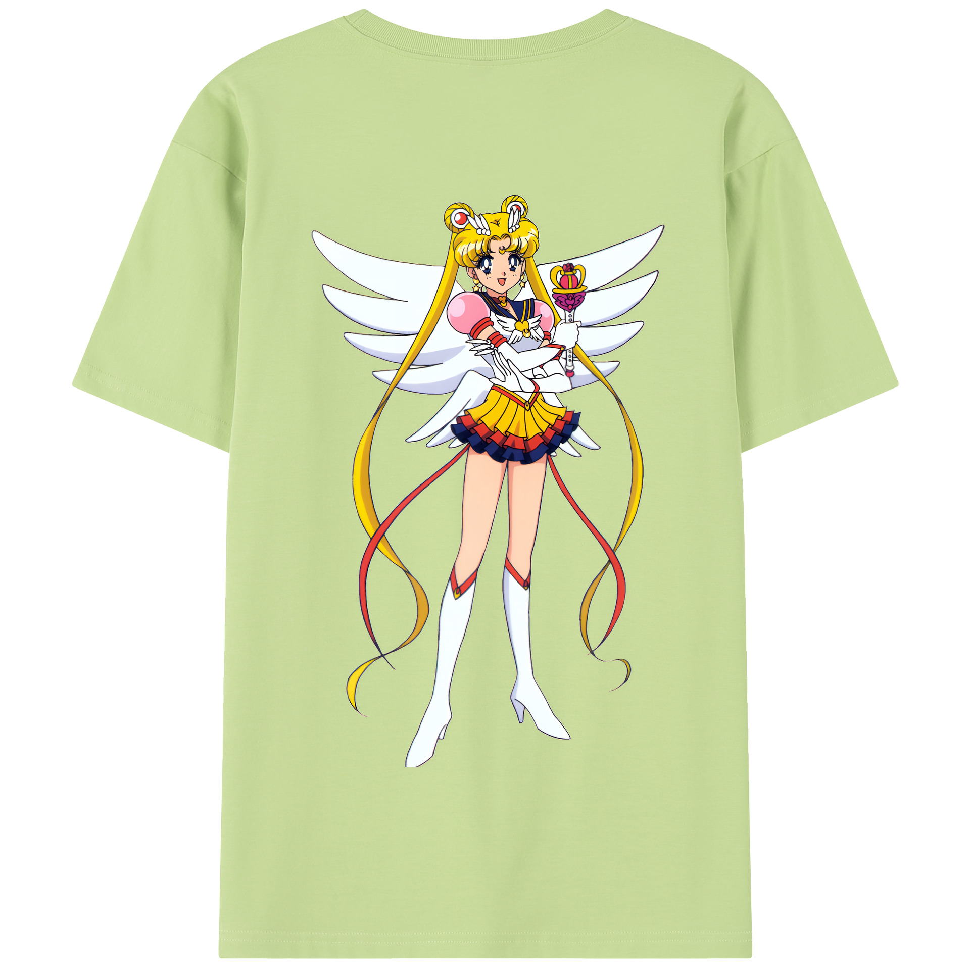 （画像用） 美少女戦士セーラームーン 月野 うさぎ つきの うさぎ Sailor Moon Tsukino Usagi 綿100％半袖Tシャツ（背面プリント）